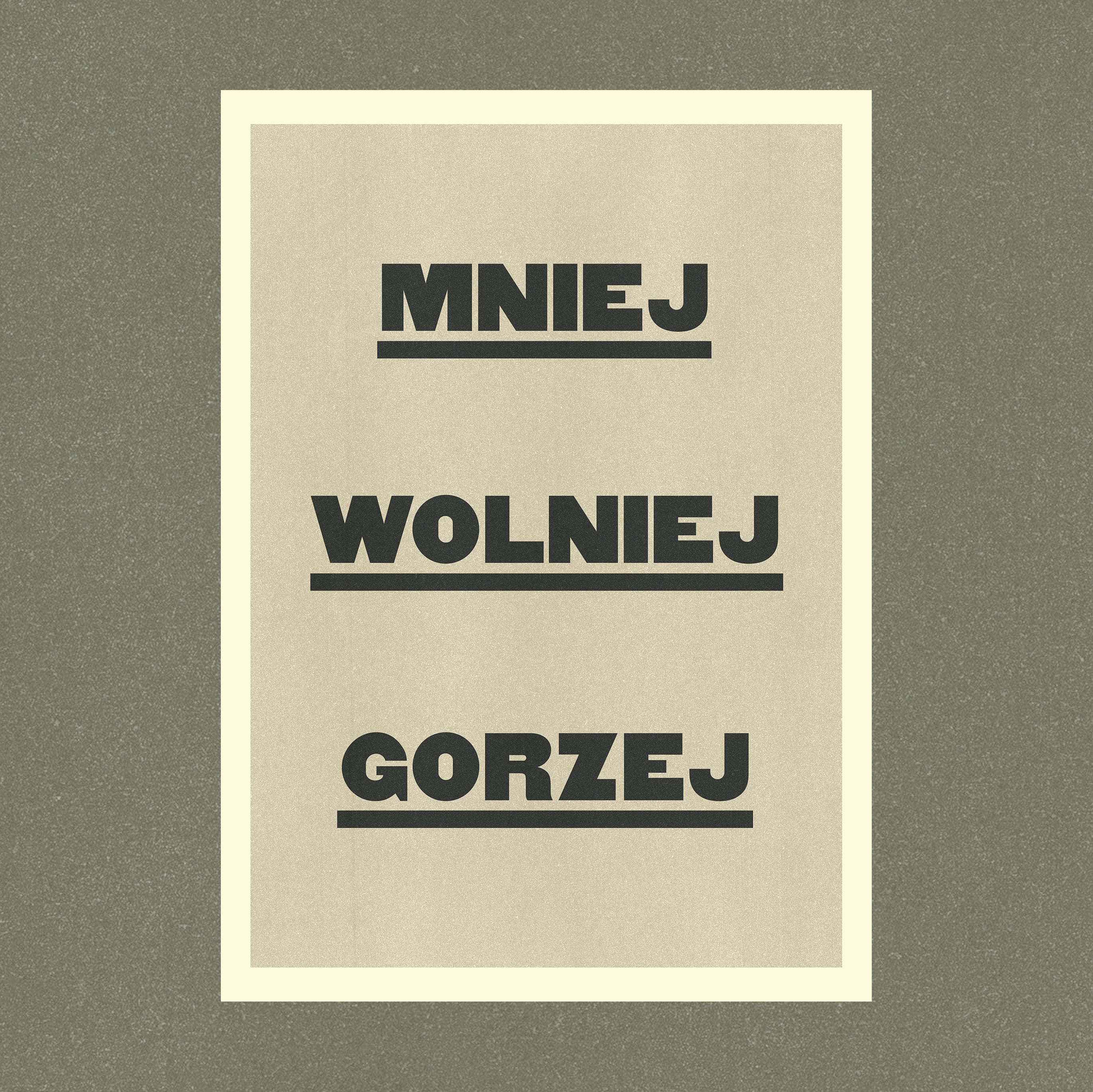 Mniej Wolniej Gorzej
